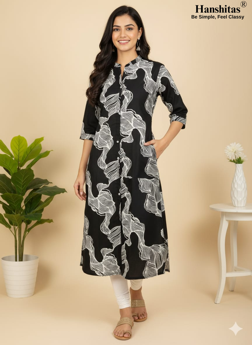 Rayon printed Aline Kurta